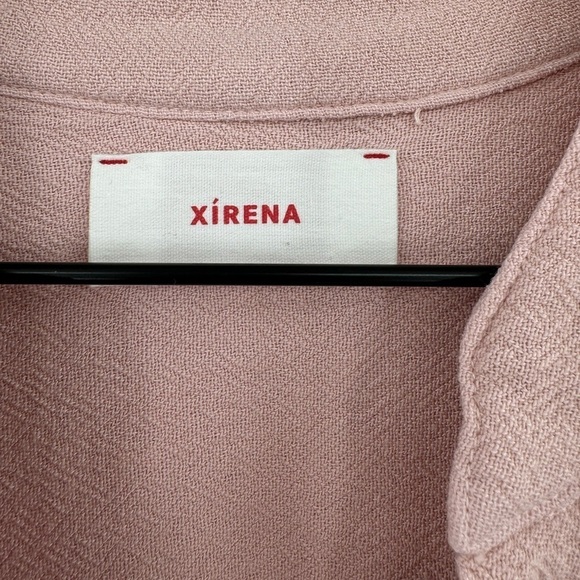 XIRENA Persephone Crepe Button Front Midi Dress - Rosefinch Pink - Small - NWT - Picture 7 of 9